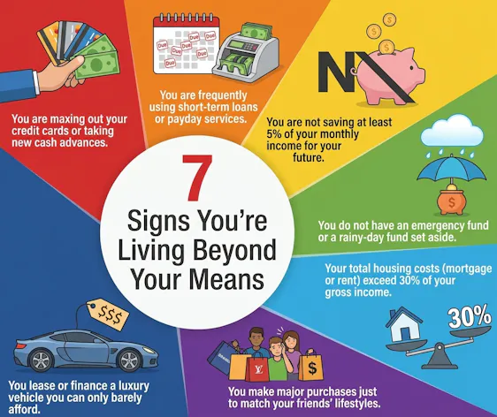 living beyond your means - living below your means